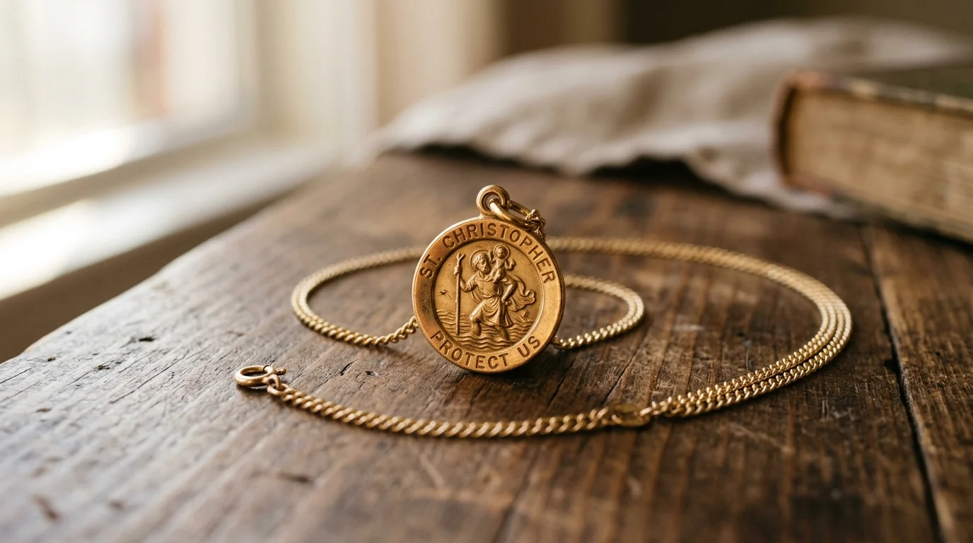 st christopher necklace